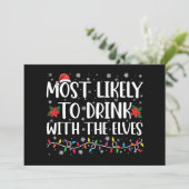 Hoogstwaarschijnlijk drinken met de elfen Elf drin Kaart (Staand voorkant)