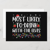 Hoogstwaarschijnlijk drinken met de elfen Elf drin Kaart (Voorkant / Achterkant)