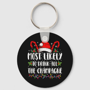 Hoogstwaarschijnlijk Drinkt Alle Champagne Xmas Dr Sleutelhanger