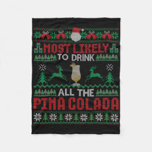 Hoogstwaarschijnlijk Drinkt Alle Pina Colada Staar Fleece Deken