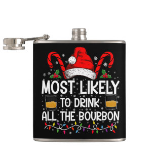 Hoogstwaarschijnlijk drinkt hij alle bourbon met K Heupfles