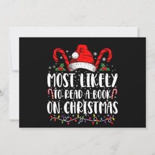 Hoogstwaarschijnlijk een boek lezen met Kerst Matc Kaart