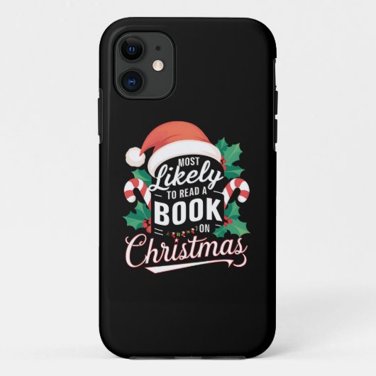 Hoogstwaarschijnlijk een boek lezen over Kerstmis Case-Mate iPhone Case (Achterkant)