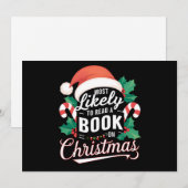 Hoogstwaarschijnlijk een boek lezen over Kerstmis Feestdagenkaart (Voorkant / Achterkant)