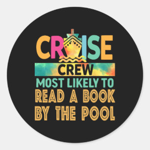 Hoogstwaarschijnlijk een boek van de pool cruise b ronde sticker