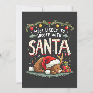 Hoogstwaarschijnlijk een dutje doen met Santa Slap Kaart