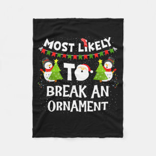 Hoogstwaarschijnlijk een kerstbal stuk te maken Sn Fleece Deken
