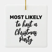 Hoogstwaarschijnlijk een kerstfeest organiseren keramisch ornament (Achterkant)