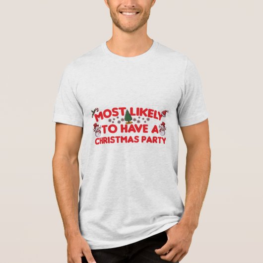 Hoogstwaarschijnlijk een kerstfeest Tri-Blend shirt (Voorkant)