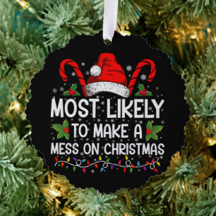 Hoogstwaarschijnlijk een rommeltje maken met Kerst Ornament Kaart