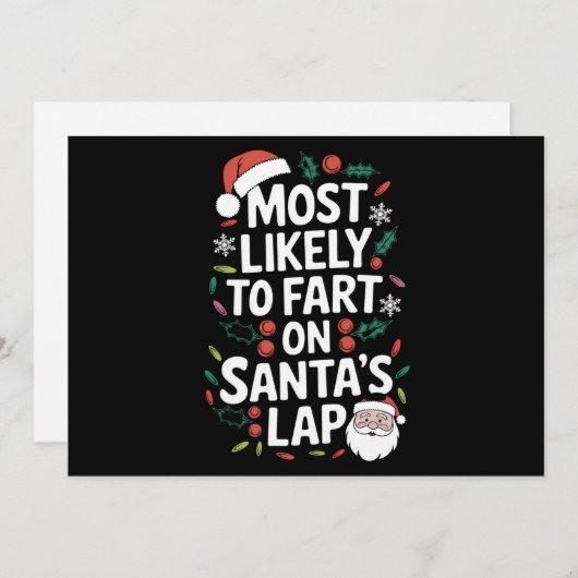 Hoogstwaarschijnlijk een scheet op de schoot van k feestdagenkaart (Voorkant / Achterkant)