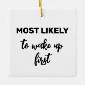 Hoogstwaarschijnlijk eerst wakker worden keramisch ornament (Voorkant)