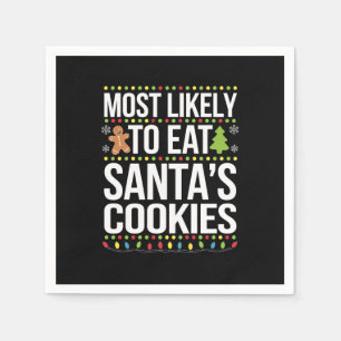 Hoogstwaarschijnlijk eet je kerstkoekjes Xmas Servet