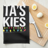 Hoogstwaarschijnlijk eet je kerstkoekjes Xmas Theedoek (Quarter Fold)