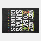 Hoogstwaarschijnlijk eet je kerstkoekjes Xmas Theedoek (Horizontaal)