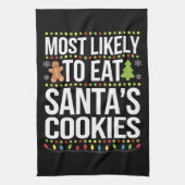 Hoogstwaarschijnlijk eet je kerstkoekjes Xmas Theedoek (Verticaal)