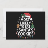 Hoogstwaarschijnlijk Eet Kerstmannen Koekjes Famil Feestdagenkaart (Voorkant)