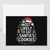 Hoogstwaarschijnlijk Eet Kerstmannen Koekjes Famil Feestdagenkaart (Voorkant / Achterkant)