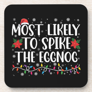 Hoogstwaarschijnlijk Eggnog Familie Kerstmis Kerst Bier Onderzetter