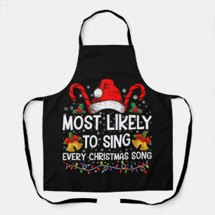 Hoogstwaarschijnlijk elke kerstliedje zingen Kerst Schort