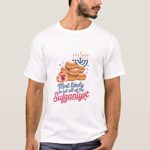 Hoogstwaarschijnlijk eten alle Sufganiyot Chanoeka T-shirt