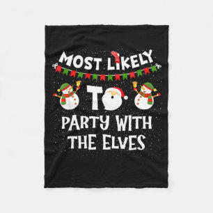 Hoogstwaarschijnlijk Feest Met De Elfen Familie Sn Fleece Deken
