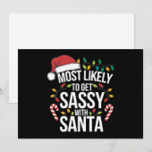Hoogstwaarschijnlijk Ga Je Sassy Met Kerstman Kers Feestdagenkaart (Voorkant / Achterkant)