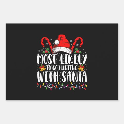 Hoogstwaarschijnlijk gaan jagen met Kerstman Hunt Inpakpapier Vel (Voorkant)