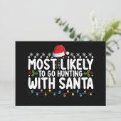 Hoogstwaarschijnlijk gaan jagen met Kerstmis Kaart (Staand voorkant)