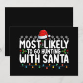Hoogstwaarschijnlijk gaan jagen met Kerstmis Kaart (Voorkant / Achterkant)
