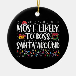 Hoogstwaarschijnlijk gaat deze persoon Santa comma Keramisch Ornament