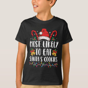 Hoogstwaarschijnlijk gaat Kerstmannen koekjes eten T-shirt