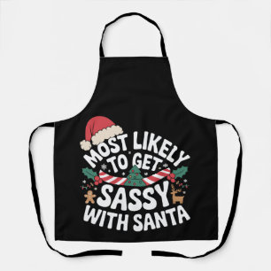 Hoogstwaarschijnlijk Gaat Sassy Met Kerstman Kerst Schort
