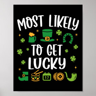 Hoogstwaarschijnlijk Geluk Hebben Leuke St. Patric Poster