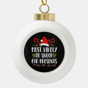 Hoogstwaarschijnlijk Gesnuffeld Voor Kerstcadeaus Keramische Bal Ornament