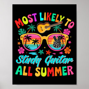 Hoogstwaarschijnlijk gitaar studeren Funny zomerva Poster