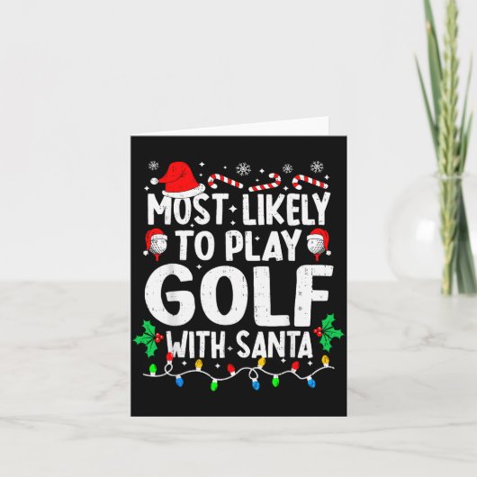 Hoogstwaarschijnlijk golf spelen met de Kerstman F Kaart (Voorkant)