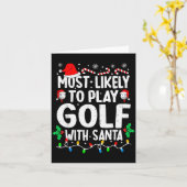 Hoogstwaarschijnlijk golf spelen met de Kerstman F Kaart (Gele Bloem)