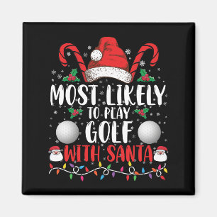 Hoogstwaarschijnlijk golf spelen met Kerstman fami Magneet