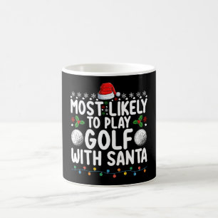 Hoogstwaarschijnlijk golf spelen met Kerstman kers Koffiemok