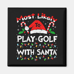 Hoogstwaarschijnlijk golf spelen met Kerstman Kers Magneet