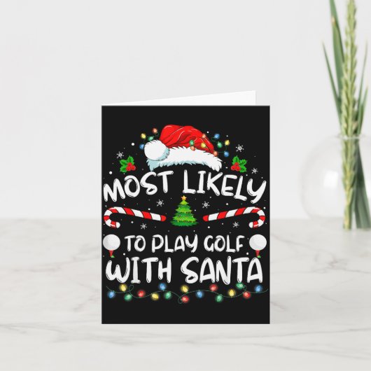Hoogstwaarschijnlijk golf spelen met Kerstmis Fami Kaart (Voorkant)