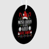 Hoogstwaarschijnlijk golf spelen met Sinterklaas F Ornament (voorkant)