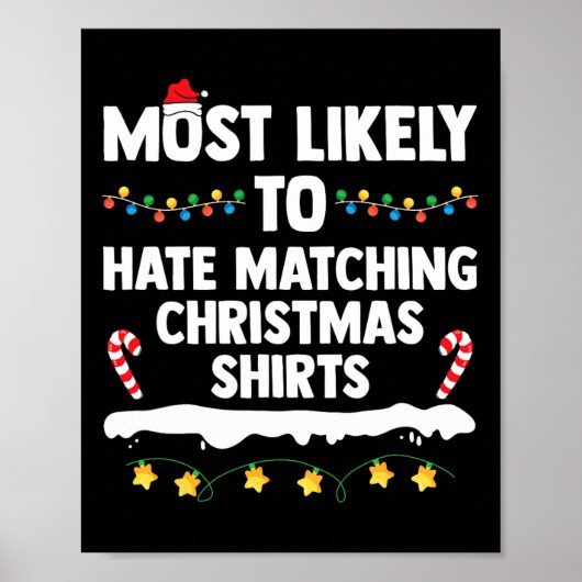 Hoogstwaarschijnlijk haat het Kerstmis Kerstmis Fa Poster (Voorkant)