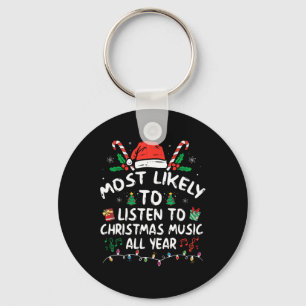 Hoogstwaarschijnlijk het hele jaar door kerstliedj sleutelhanger