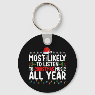 Hoogstwaarschijnlijk het hele jaar door kerstmuzie sleutelhanger