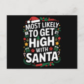 Hoogstwaarschijnlijk high worden met kerstmis feestdagenkaart (Voorkant)