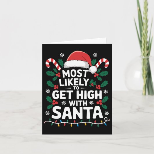 Hoogstwaarschijnlijk high worden met kerstmis - le kaart (Voorkant)