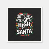 Hoogstwaarschijnlijk high worden met kerstmis servet (Voorkant)