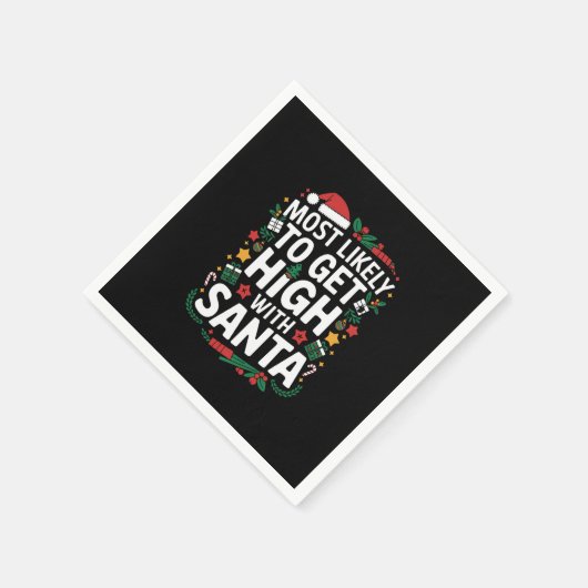 Hoogstwaarschijnlijk high worden met kerstmis servet (Hoek)